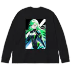 kyon1aiartの㎇ちゃん　サイバー　A Big Long Sleeve T-Shirt