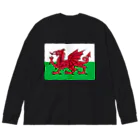 お絵かき屋さんのウェールズの旗 ビッグシルエットロングスリーブTシャツ