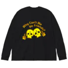 『NG （Niche・Gate）』ニッチゲート-- IN SUZURIのWhy Can't We Be Friends?（黄色） Big Long Sleeve T-Shirt