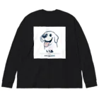 ビビりな番犬くんの神様の最高傑作わんこ！ ビッグシルエットロングスリーブTシャツ