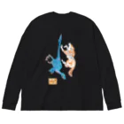 made blueのWolf and Velociraptor Big Long Sleeve T-Shirt