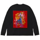 ムラマス カツユキの『稲と菖蒲と四十雀 Impact Ver.』 Big Long Sleeve T-Shirt