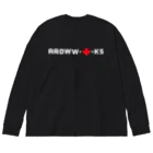 Kikiの気まぐれのAroww-p-ks 横ロゴver. (カラー用) ビッグシルエットロングスリーブTシャツ