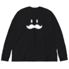 トシゾーのSUZURIのとこのヒゲ（白抜き） Big Long Sleeve T-Shirt