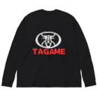 くいなの母のTAGAME (white) ビッグシルエットロングスリーブTシャツ