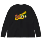 アソビドットライフの音楽ねこ / The Music Big Long Sleeve T-Shirt