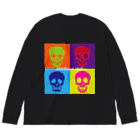 H2Styleの感情的なドクロ～Emotional  skull～ ビッグシルエットロングスリーブTシャツ