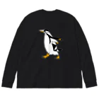 PGcafe-ペンギンカフェ-の走れペンギン Big Long Sleeve T-Shirt