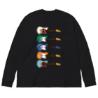 MOCOPOCOのギターがズラリ(色違い) Big Long Sleeve T-Shirt