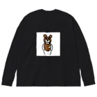 gu-nyanのケガありクマ ビッグシルエットロングスリーブTシャツ