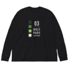 GOLF DESIGN ITEMSのHOLE.3 Par4 (文字ホワイト) Big Long Sleeve T-Shirt