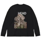 qujakuhouseのHEAD <FONT COLOR : WHITE> ビッグシルエットロングスリーブTシャツ