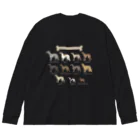 豆つぶのSighthound Friends(濃色推奨) Big Long Sleeve T-Shirt