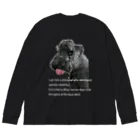 mam-willowの犬　おもしろ写真　バル坊 ビッグシルエットロングスリーブTシャツ