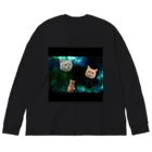 のうかんでんじはくらぶのダークサイド宇宙猫2 Big Long Sleeve T-Shirt