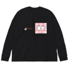 ヤママユ(ヤママユ・ペンギイナ)のふたごのジェンツーペンギン(キラキラロゴつき) Big Long Sleeve T-Shirt