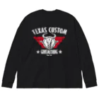 TEXAS CUSTOM GUNSMITHINGのTEXAS CUSTOM GUNSMITHING BULL SKULL Big Long Sleeve T-Shirt