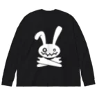 前田創作工房のHEAVY METAL BUNNY（ホワイトプリント） ビッグシルエットロングスリーブTシャツ