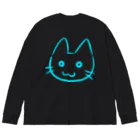 武者小路夕桐の水色猫 Big Long Sleeve T-Shirt