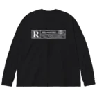 DRIPPEDのR RESTRICTED 白ロゴ ビッグシルエットロングスリーブTシャツ