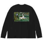 HermannStrasseのモネとグリーンイグアナ Big Long Sleeve T-Shirt