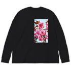 LalaHangeulの八重桜 ビッグシルエットロングスリーブTシャツ