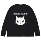 ゴロニャーのダサT屋さんの反抗期の猫シリーズ BAD CAT ビッグシルエットロングスリーブTシャツ