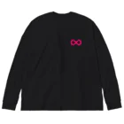 薄旅さなぎのコルセットリボンショッキングピンク Big Long Sleeve T-Shirt