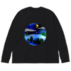 ひのいろ研究室　購買部の月夜の小窓 Big Long Sleeve T-Shirt