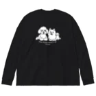 イラスト MONYAAT のToypoo ＆Pome B ビッグシルエットロングスリーブTシャツ