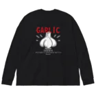 イラスト MONYAAT のにんにく　GARLIC*C ビッグシルエットロングスリーブTシャツ