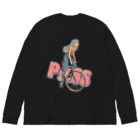 nidan-illustrationの"PASS" Big Long Sleeve T-Shirt