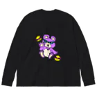 夏八木 葵巳のお店のヤンキークマたん Big Long Sleeve T-Shirt