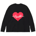 ＰａＮのHeart ECG ビッグシルエットロングスリーブTシャツ