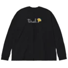 tired.の【オータム】ロゴBホワイト Big Long Sleeve T-Shirt