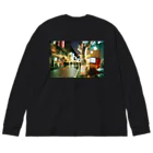 倶楽部なにもしないのフィルム写真グラフィックロンT ビッグシルエットロングスリーブTシャツ