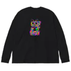 KIKI DOURAKUのドット招き猫 Big Long Sleeve T-Shirt