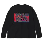 KIKI DOURAKUの浮世絵日本橋 Big Long Sleeve T-Shirt