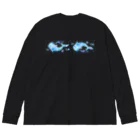 甘漏り屋の揺蕩うジンベエザメ・回遊 Big Long Sleeve T-Shirt