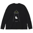 soratoのUFOにつれてかれるうさぎ ビッグシルエットロングスリーブTシャツ