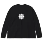 sengokuartの石田三成 九曜紋（白） Big Long Sleeve T-Shirt