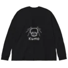 MrKShirtsのKumo (クモ) 白デザイン ビッグシルエットロングスリーブTシャツ