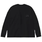 ASA DANCE WORKSの背面&胸LOGO(black)Big Long TEE ビッグシルエットロングスリーブTシャツ