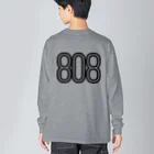 musicshop BOBの808 - BOB ※BLACK LOGO ビッグシルエットロングスリーブTシャツ