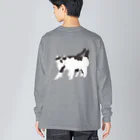 うにの猫と猫 ビッグシルエットロングスリーブTシャツ