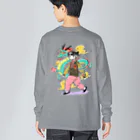 百瀬ガンジィのゴキゲンSHOPのスカジャンチャイナ娘(龍) Big Long Sleeve T-Shirt