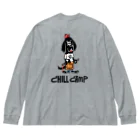 Lumiere du soleilのchill camp dog ビッグシルエットロングスリーブTシャツ