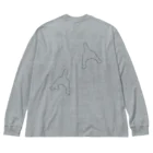 tsubomiのモジモジコトジしろと文字 Big Long Sleeve T-Shirt