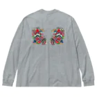JapaneseArt Yui Shopの咲き誇れ ビッグシルエットロングスリーブTシャツ