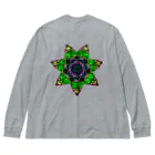 Maniac Labのサイケデリック　逆さ七芒星 Big Long Sleeve T-Shirt